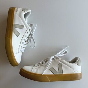 Veja Campo White Gum Chromefree Leather Comfort Shoes men 8 women 9.5 CP0503147A